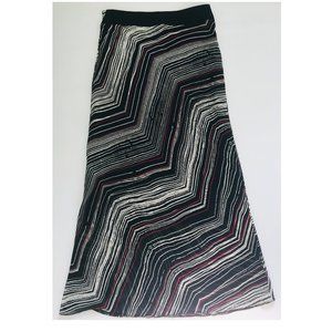 Varadero sheer geo black pattern maxi skirt S